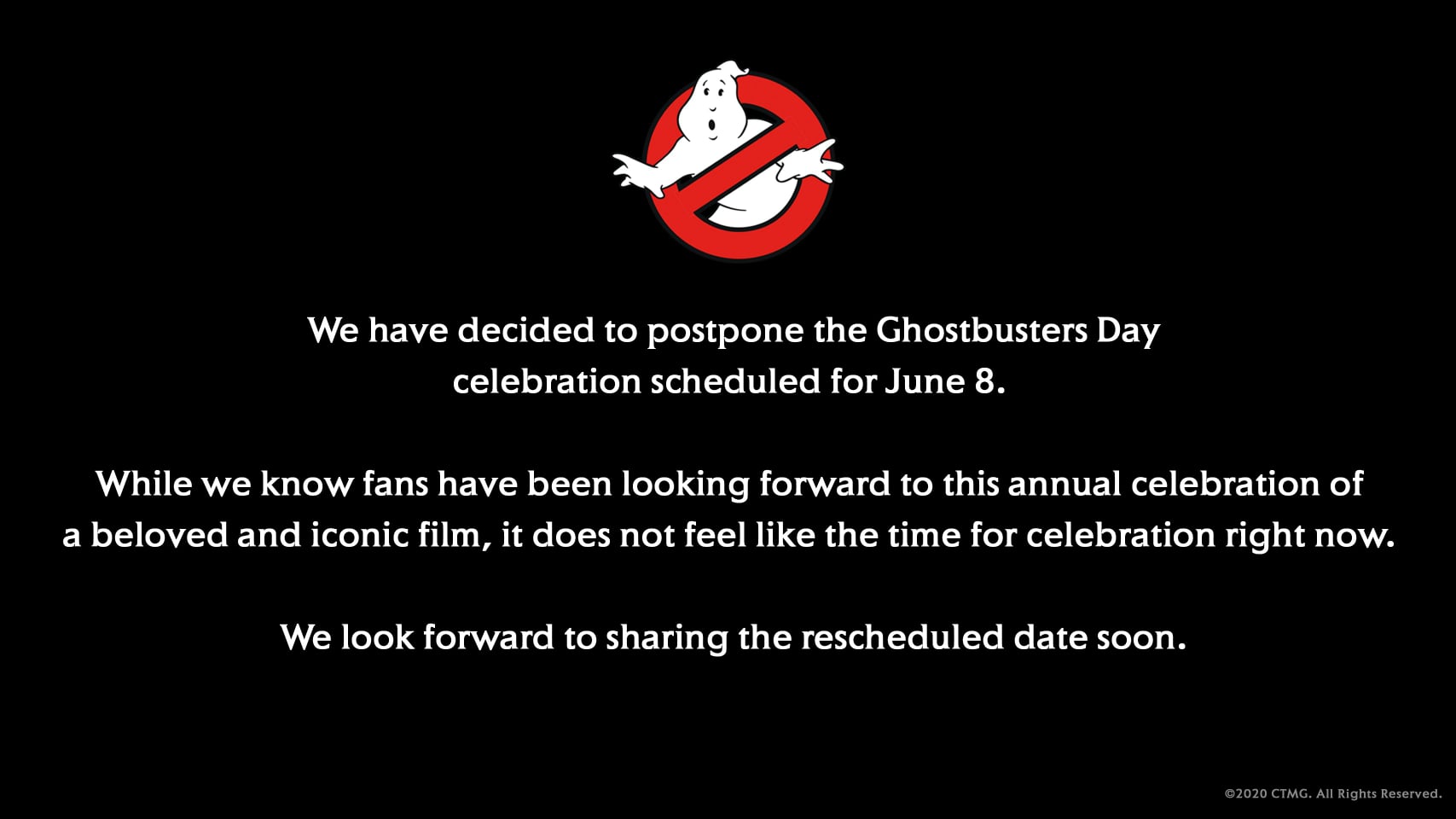 Posticipato il Ghostbusters Day per la situazione negli USA.