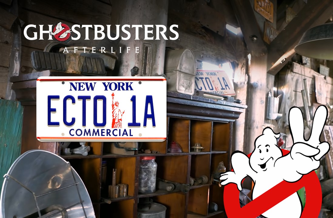 Targa di Ghostbusters II sul set di Ghostbusters: Legacy!